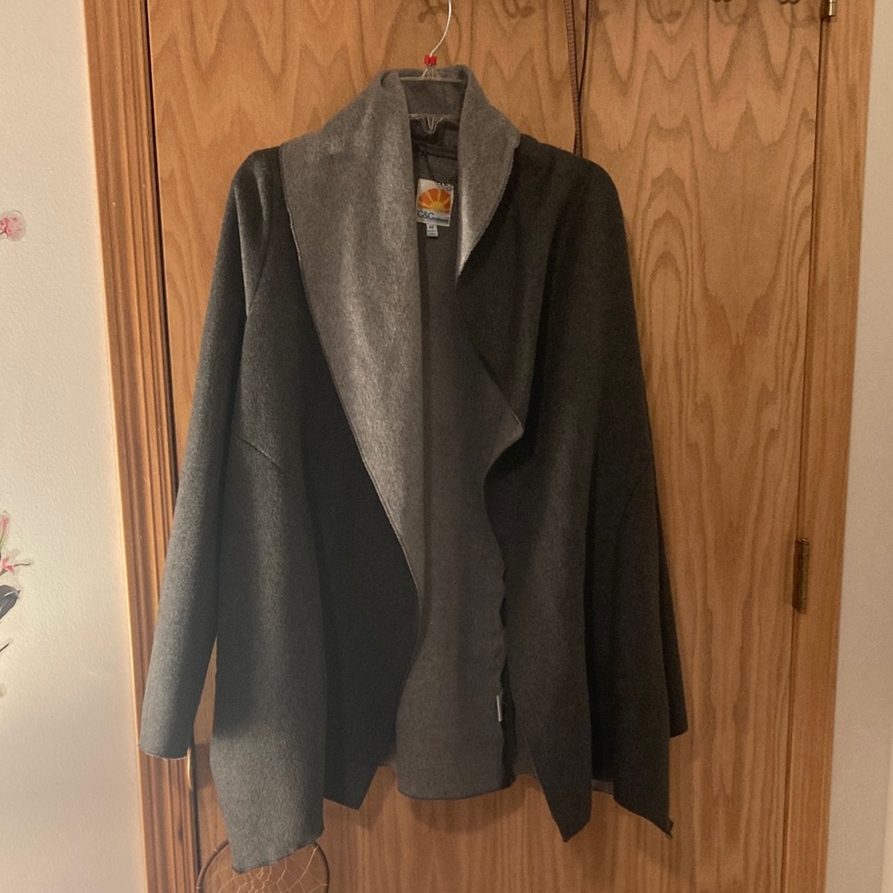 C&C California Two-Tone Gray Cape Jacket